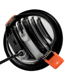 360-degree rotatable adjustable LED downlight, side view