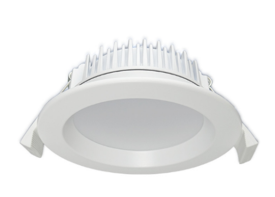 SFY sloped-face recessed LED downlight on a white background