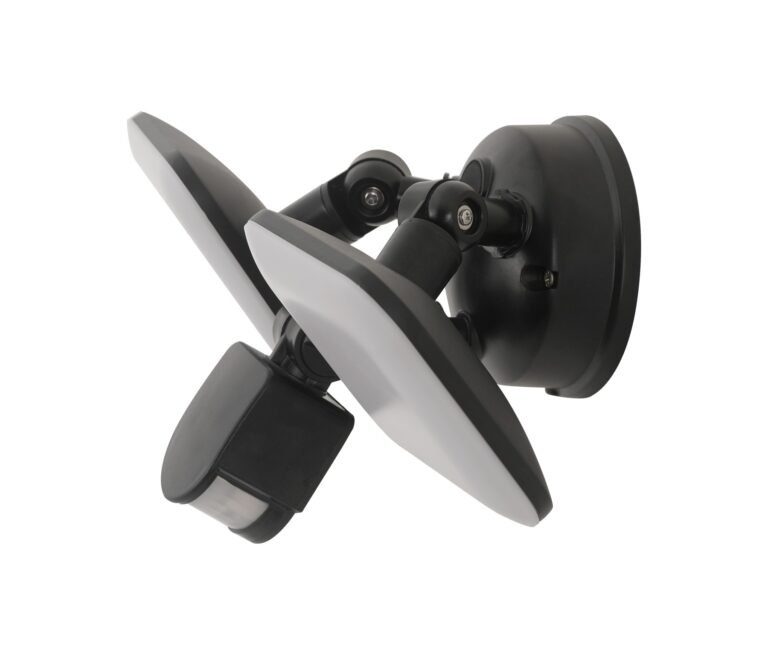 SFY dual-head square LED sensor security light on a white background