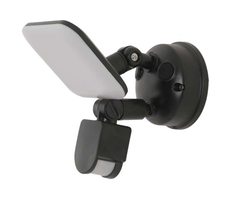 SFY single-head square LED sensor security light on a white background