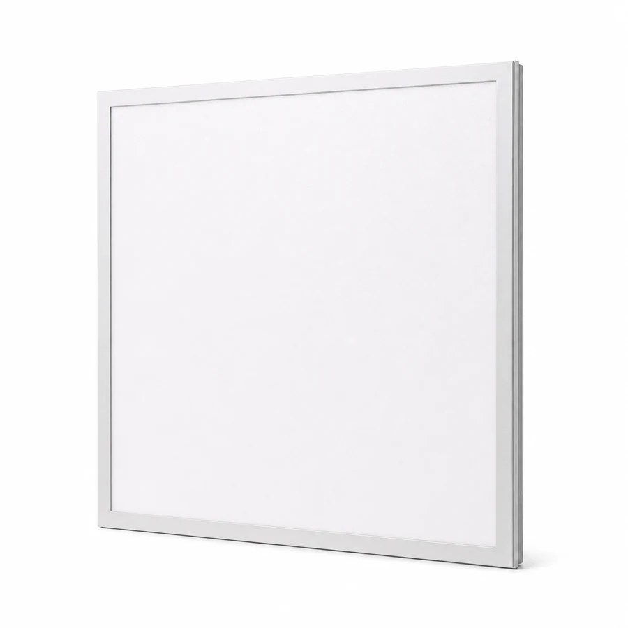Representative square LED panel light on a pure white background